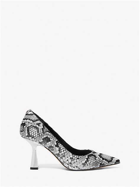 Clara Snake Embossed Leather Pump 